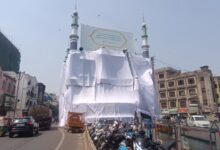Ahead of Ram Navami procession in Hyderabad, mosque covered with cloth