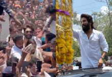 Fans go crazy as Allu Arjun visits Nandyal to support YSRCP candidate