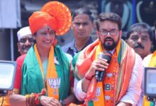 BJP Hyderabad MP candidate files nomination with rally from Charminar