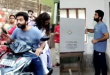 Arijit Singh rides scooty with wife Koel Roy to vote in his Bengal hometown Jiaganj