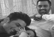 Sushant Singh Rajput's pic with Dhoni and baby daughter goes viral, fans get emotional