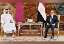 Leaders of Egypt, Qatar pledge to resume peace efforts in Gaza