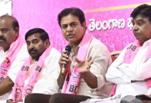 KTR targets Congress led Telangana govt on paddy procurement