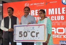 Hyderabad metro rail surpasses 50 crore riders milestone
