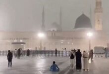 Watch: Heavy rains, hail lashes Madinah, authorities issue warning