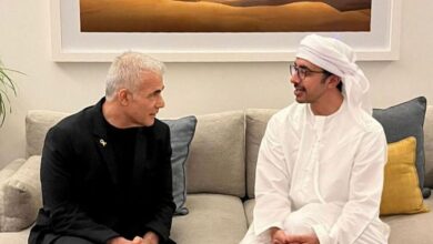 UAE FM, Israeli opposition leader meet in Abu Dhabi