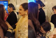 Rekha blesses mom-to-be Richa Chadha, gives her baby bump a kiss