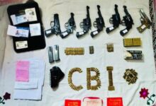 Arms including police revolver and foreign-made guns seized by CBI