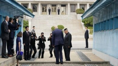 Trump meets Kim in N Korea, scripts history