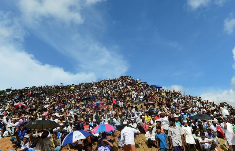 Rohingya rally to mark 'Genocide Day' in Bangladesh camps. Photo: AFP
