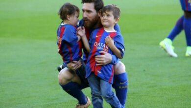 Messi's son converts a penalty, celebrates like his father