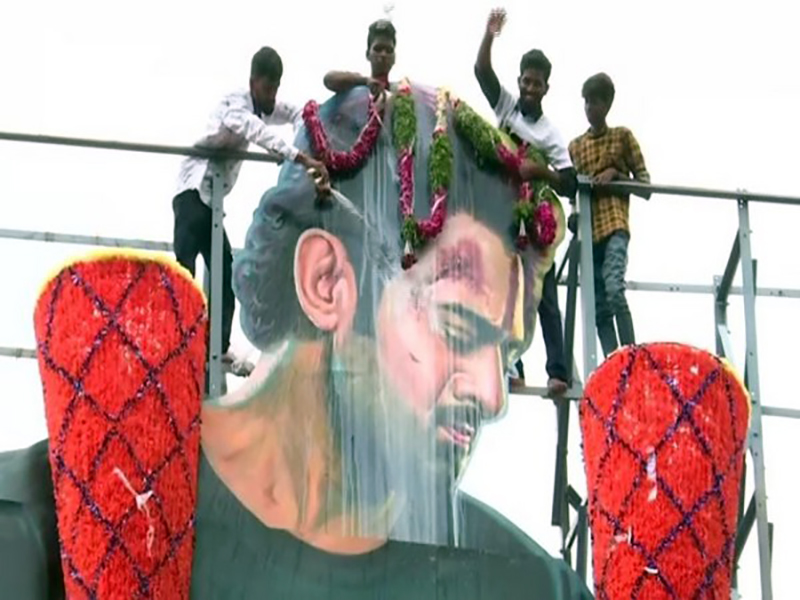 Prabhas fan climbs cellphone tower, demands to meet him