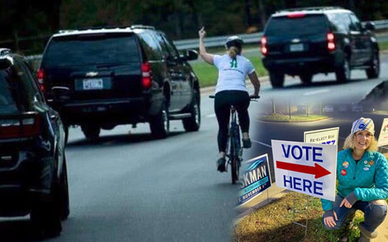Cyclist who flipped off US President wins local election