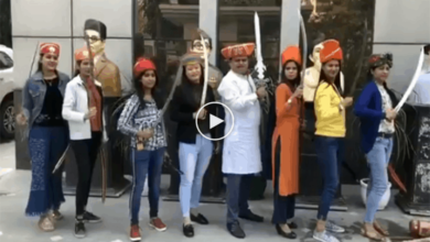 Video of reporters of Sudarshan News with swords goes viral