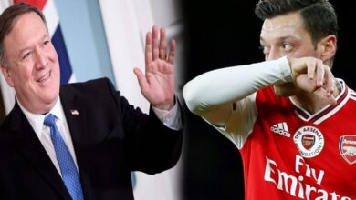 Mike Pompeo and Mesut Ozil