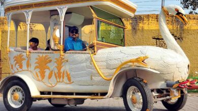 Hyderabadi Automobile Designer Sudhakar makes Swan car