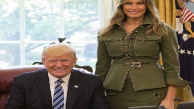 Donald Trump with his wife Melania Trump