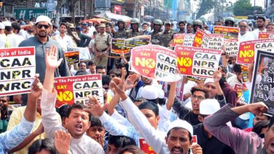 Protests against Northeast Delhi Violence in Mehdipatnam