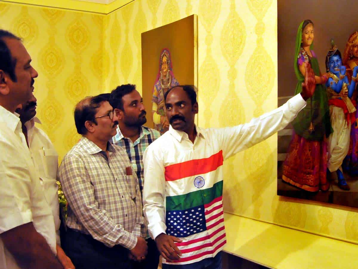 N. Rollu's paintings on display at Salar Jung Museum