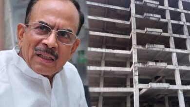 7-floor building besides Haj House still neglected