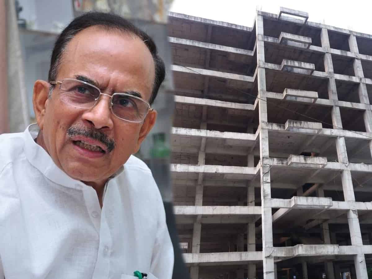 7-floor building besides Haj House still neglected