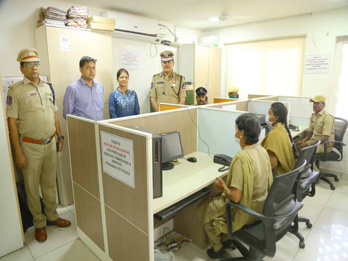 Hyderabad police helpline for essential goods formed