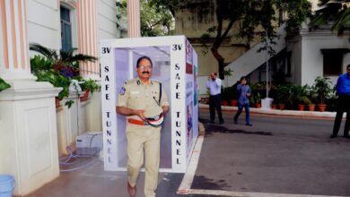 Disinfectant tunnel installed at DGP office in Hyderabad