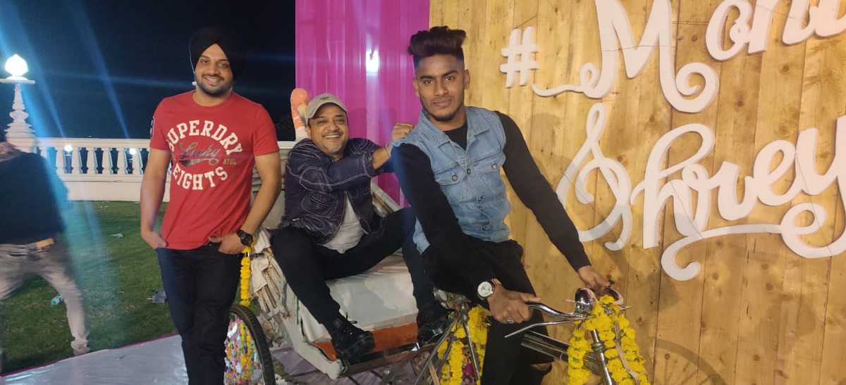 Hyderabadi Rapper Ruhaan Arshad with music composer Sajid Ali in Ramoji Film City, Hyderabad.