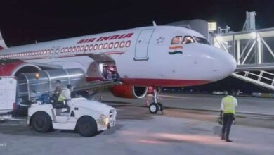 Air India Evacuation Flight under Vande Bharat Mission at Hyderabad International Airport