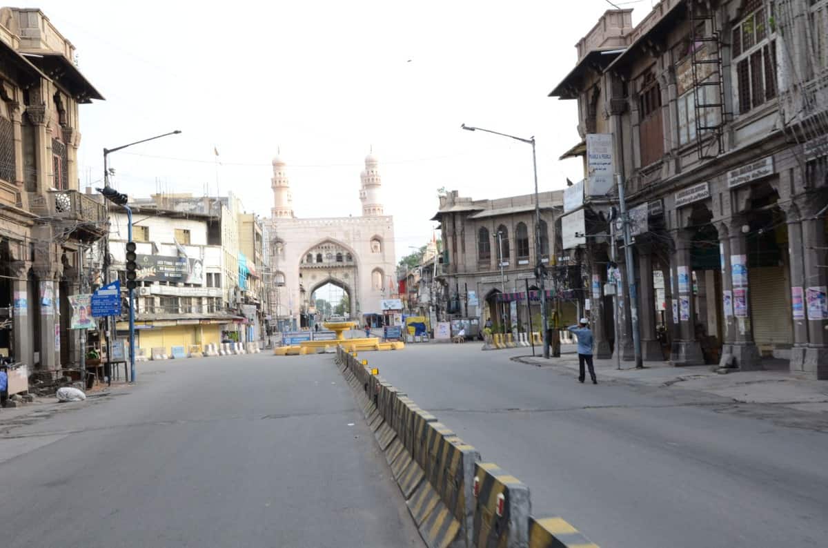 Hyderabad: Most of shops at Charminar remain closed