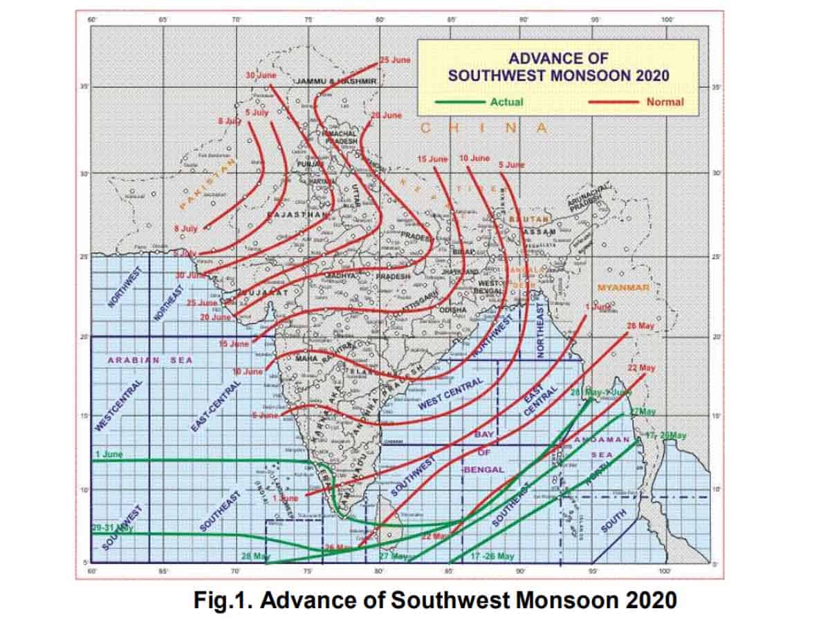 Southwest Monsoon has set in over Kerala today