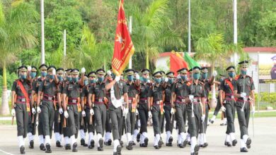 With face masks on, Passing out parade held at MCEME Hyderabad