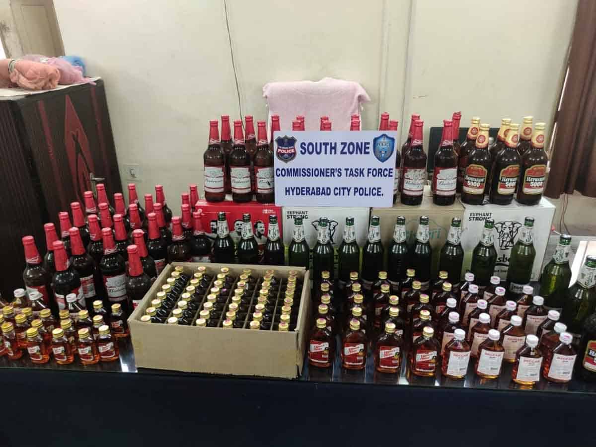 Illegal liquor selling unit raided in Hyderabad