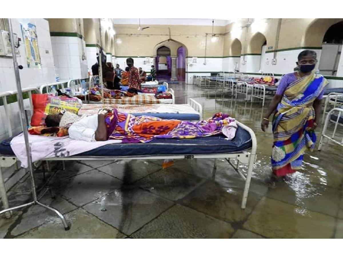 Hyderabad: Osmania General Hospital flooded after heavy rain