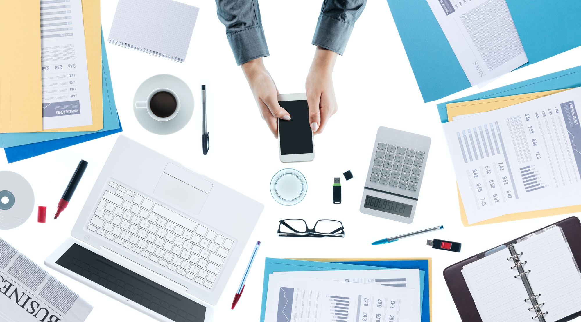 Business woman using a smart phone
