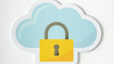 Cloud security icon technology symbol