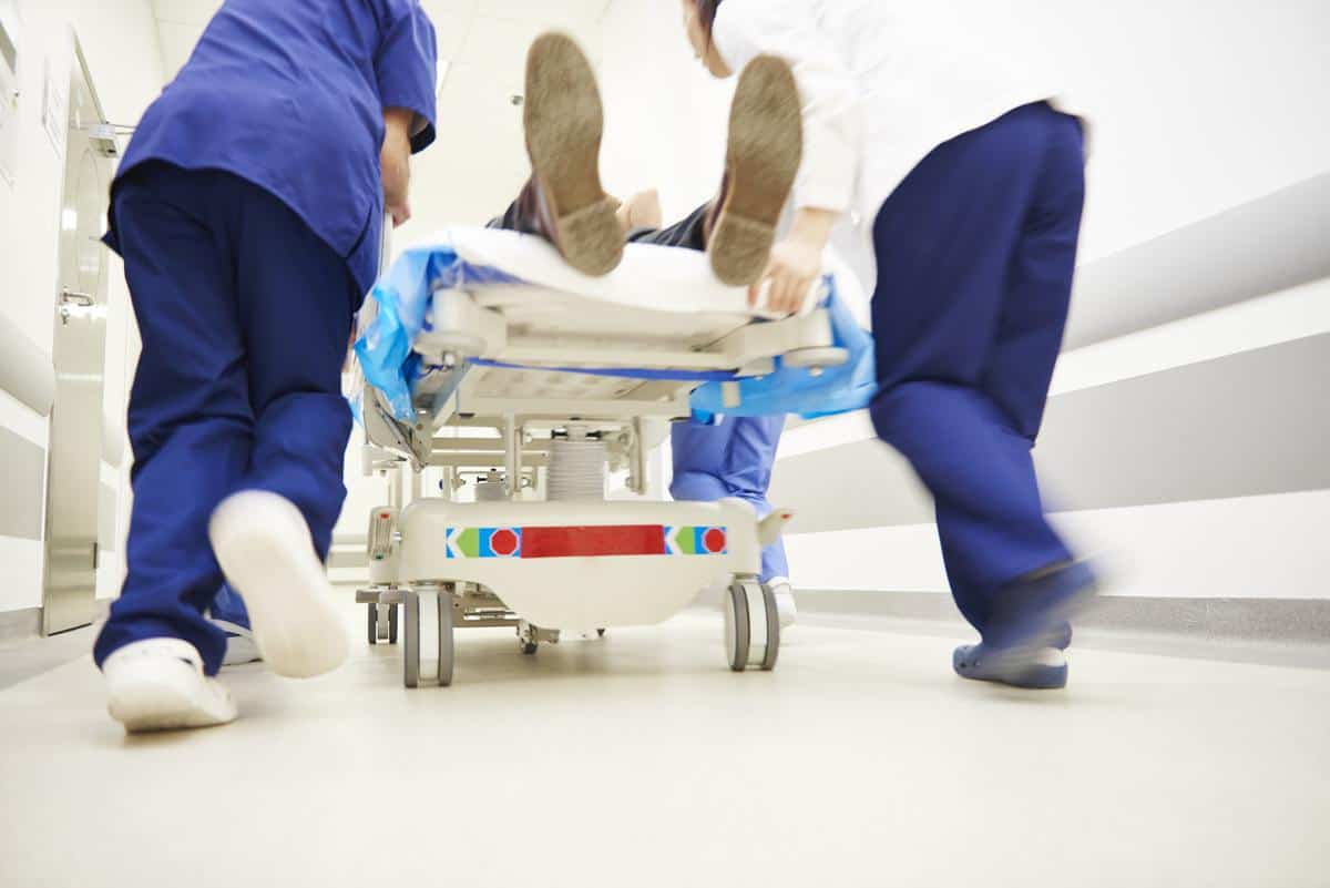 Doctors running for the surgery