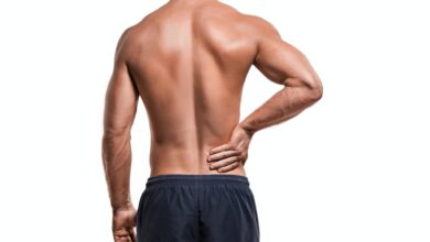Man with pain in shoulder