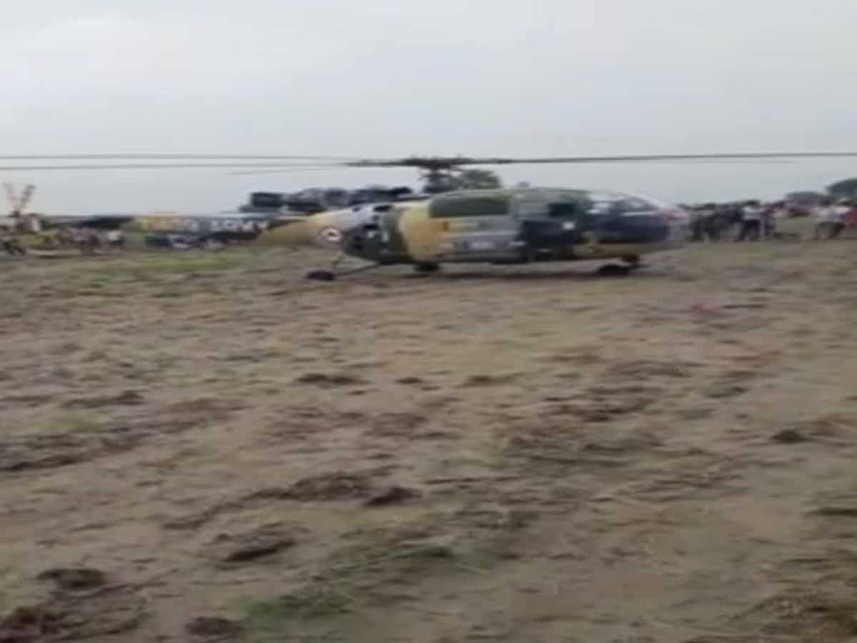 Army's Chetak helicopter makes precautionary landing near school at Bharatpur-Mathura border