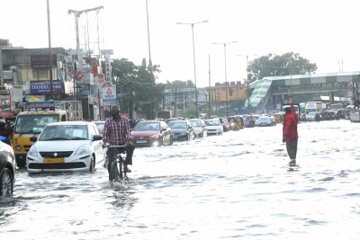 Rains, slippery or water-logged runway may cause hydroplaning