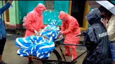 dead body on bicycle