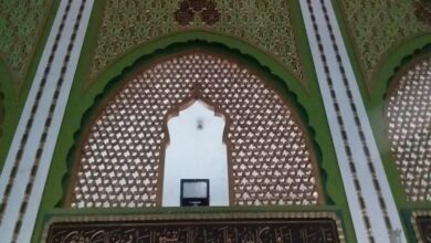 The intricate Jaali in Ashur Khana
