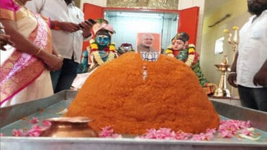 BJP workers offer 70 kg laddu at Coimbatore temple to mark PM Modi's 70th birthday