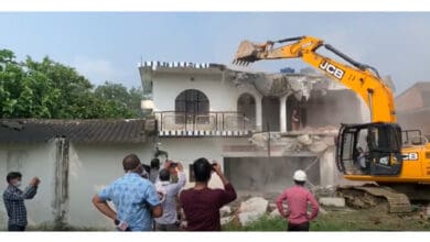 UP govt demolishes Rs 1-crore house of gangster Khan Mubarak