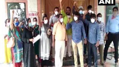 Andhra Pradesh: Contract lab technicians fear job loss, protest at DMHO office in Kadapa