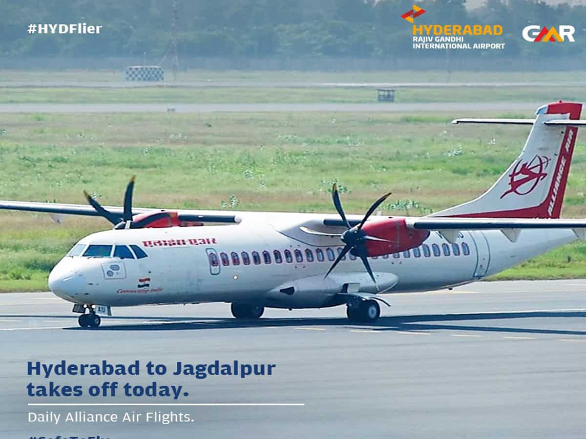 Daily flights from Hyderabad to Jagdalpur starts from Sept 21