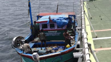 Coast Guard ship rescues fishing boat in distress