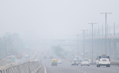 Poor air quality on Sunday evening in Delhi