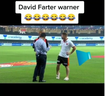 So embarrassing: Warner caught farting on live interview