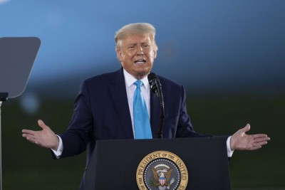 Trump campaigns in 3 battleground states